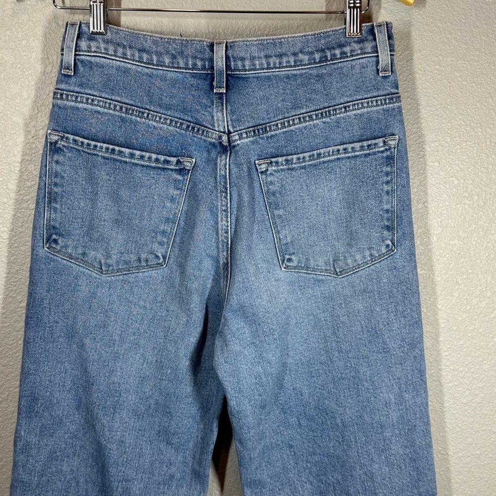 JBRAND Joan Crop Women's 28 Wide Straight Leg Crop Super High Rise Denim Jeans - Picture 3 of 12